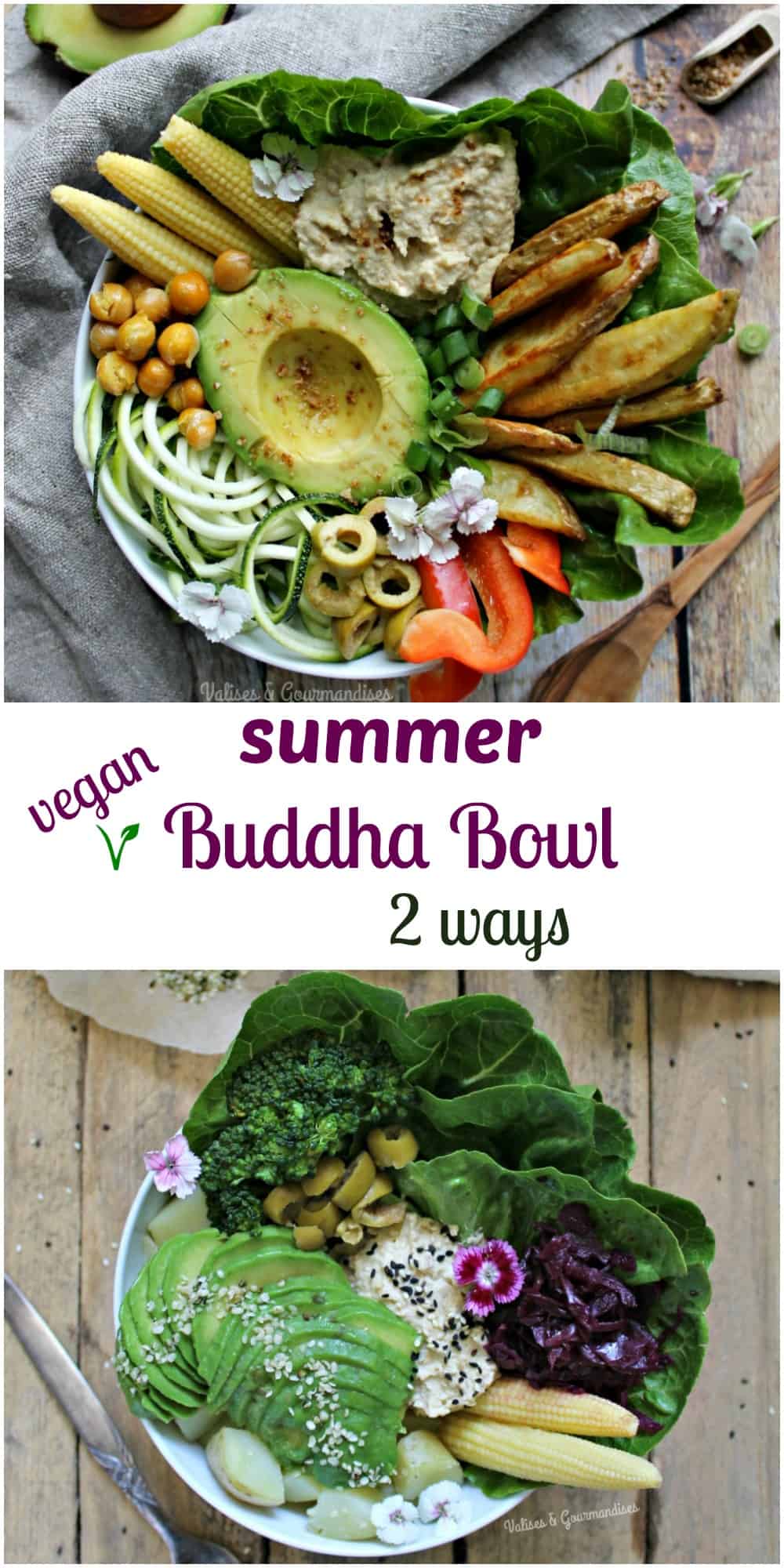 Summer Buddha Bowl 2 ways - Valises & Gourmandises